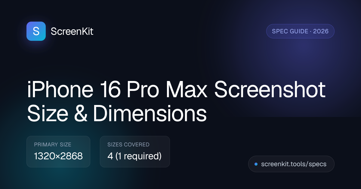 iPhone 16 Pro Max Screenshot Size: 6.9-inch App Store Dimensions ...